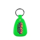 a neon green microhalt(tm) western saddle key tag, full color digital