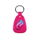a neon pink microhalt(tm) western saddle key tag, full color digital