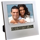 a silver photo frame with multifunction digital display