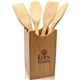 a bamboo 5 pc bamboo kitchen utensil set