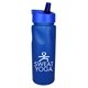 aerial view a group of 24 oz cycle bottle with straw cap lid, image 2 of 11