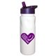 aerial view a group of 24 oz cycle bottle with straw cap lid, image 5 of 11