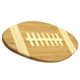 aerial view a bamboo football cutting board serving tray, image 1 of 4