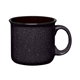 a black 15 oz campfire mug with mug stuffer