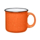 a orange with white inner 15 oz campfire mug with mug stuffer