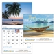 aerial view a group of beach paradise calendars - stapled, image 1 of 19