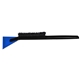 aerial view a translucent blue blade & black handle deluxe snowbrush ice scraper, image 1 of 2
