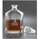 aerial view a clear moderne glass co - etched capitol decanter, image 1 of 3