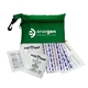 aerial view a green zip pouch first aid kit 10 piece, image 1 of 2