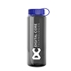 aerial view a smoke bottle & royal blue lid guzzler bottle with tethered lid - 32 oz, image 1 of 2