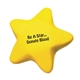 aerial view a yellow star shape stress reliever, image 1 of 2