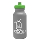 aerial view a silver bottle & lime green lid 20 oz the omni color bike bottle with push pull lid, image 1 of 2