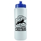 a frost bottle & royal blue lid garyline(r) quart sport bottle with push - pull lid - 32 oz