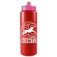 a red bottle & hot pink lid garyline(r) quart sport bottle with push - pull lid - 32 oz