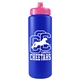 a royal blue bottle & hot pink lid garyline(r) quart sport bottle with push - pull lid - 32 oz