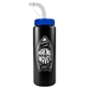 a black bottle & royal blue lid 32 oz the sports quart water bottle with straw lid