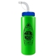 a neon green bottle & royal blue lid 32 oz the sports quart water bottle with straw lid