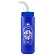 aerial view a royal blue bottle & royal blue lid 32 oz the sports quart water bottle with straw lid, image 1 of 2