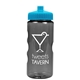 a smoke bottle & cyan lid garyline(r) mini mountain 22 oz tritan(tm) sports bottle with pushpull lid