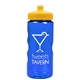 a translucent blue bottle & yellow lid garyline(r) mini mountain 22 oz tritan(tm) sports bottle with pushpull lid