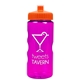 a translucent fuchsia bottle & orange lid garyline(r) mini mountain 22 oz tritan(tm) sports bottle with pushpull lid