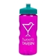 a translucent fuchsia bottle & teal lid garyline(r) mini mountain 22 oz tritan(tm) sports bottle with pushpull lid