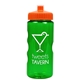 a translucent green bottle & orange lid garyline(r) mini mountain 22 oz tritan(tm) sports bottle with pushpull lid