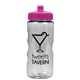 a clear bottle & hot pink lid garyline(r) mini mountain 22 oz tritan(tm) sports bottle with pushpull lid
