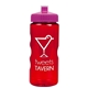 a translucent red bottle & hot pink lid garyline(r) mini mountain 22 oz tritan(tm) sports bottle with pushpull lid