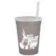 aerial view a smoke cup & frost lid 12 oz reusable cup with lid straw, image 1 of 2
