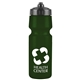 a dark green bottle & black lid mighty shot bike bottle with valve lid - 24. oz