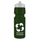 a dark green bottle & white lid mighty shot bike bottle with valve lid - 24. oz