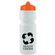 a frost bottle & orange lid mighty shot bike bottle with valve lid - 24. oz