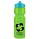 a lime green bottle & cyan lid mighty shot bike bottle with valve lid - 24. oz