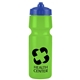 a lime green bottle & royal blue lid mighty shot bike bottle with valve lid - 24. oz