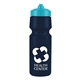 a navy blue bottle & cyan lid mighty shot bike bottle with valve lid - 24. oz