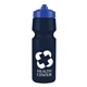a navy blue bottle & royal blue lid mighty shot bike bottle with valve lid - 24. oz