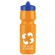 a orange bottle & royal blue lid mighty shot bike bottle with valve lid - 24. oz