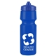 a royal blue bottle & royal blue lid mighty shot bike bottle with valve lid - 24. oz