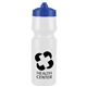 a white bottle & royal blue lid mighty shot bike bottle with valve lid - 24. oz