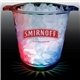 a clear 200 oz 3- light plastic ice bucket with handles