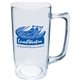 a clear 12 oz plastic mug