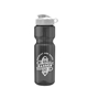aerial view a smoke bottle & white lid & translucent frost infuser basket champ bottle with infuser and flip lid - 28 oz, image 1 of 2