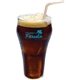 a clear 16 oz plastic bell soda cup