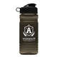 aerial view a smoke bottle & black lid groove tritan(r) bottle with flip lid - 20 oz, image 1 of 2