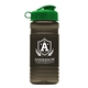 aerial view a smoke bottle & green lid groove tritan(r) bottle with flip lid - 20 oz, image 1 of 2