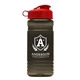 aerial view a smoke bottle & red lid groove tritan(r) bottle with flip lid - 20 oz, image 1 of 2