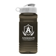 aerial view a smoke bottle & white lid groove tritan(r) bottle with flip lid - 20 oz, image 1 of 2