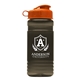 aerial view a smoke bottle & orange lid groove tritan(r) bottle with flip lid - 20 oz, image 1 of 2