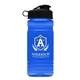 aerial view a translucent blue bottle & black lid groove tritan(r) bottle with flip lid - 20 oz, image 1 of 2